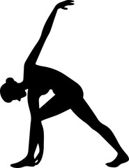  Yoga Poses Silhouette Vector | Meditative Exercise Clipart | EPS Line Art Illustration