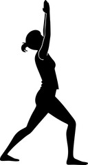  Yoga Poses Silhouette Vector | Meditative Exercise Clipart | EPS Line Art Illustration