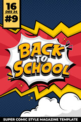 Colorfull Back To School Card With Creative Design Elements and Bold Typography