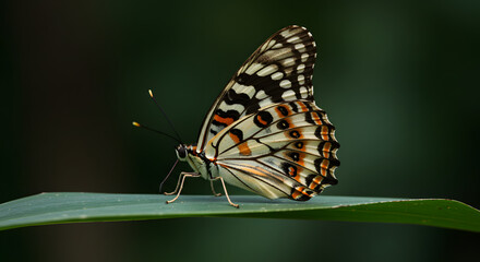 Obraz premium butterfly on leaf