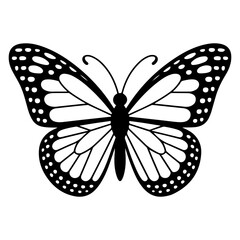Butterfly Tattoo Design Clipart. Monarch-inspired butterfly vector illustration perfect for graphics.