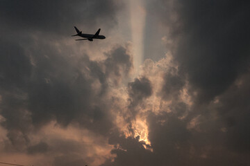 airplane in the sky