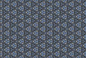 Seamless Symmetric Fabric Art Design Tile Fashion Geometric Shape Textile Visual Graphic Digital Decoration Interior Texture Wallpaper Luxury Template Cloth Perspective Background Endless Pattern.