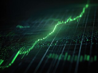 Abstract financial chart with upward trend