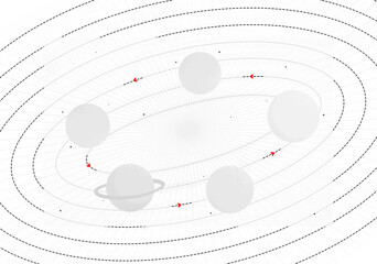 Planetary Orbit Diagram Conceptual Solar System Visualization