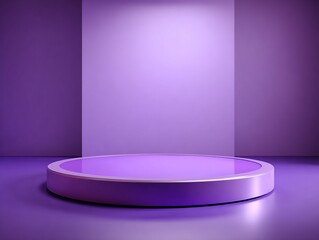 Purple Cylindrical Platform and Walls