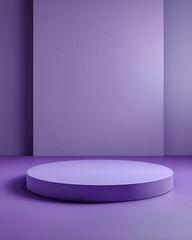 Purple Cylindrical Platform in Room Setting