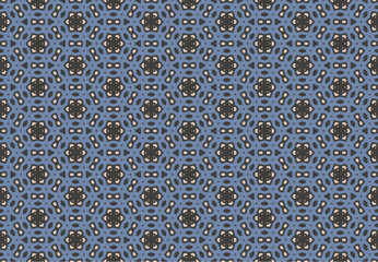 Seamless Tile Decoration Textile Texture Luxury Background Art Symmetric Graphic Endless Interior Shape Perspective Fashion Digital Wallpaper Design Fabric Geometric Cloth Template Visual Pattern.