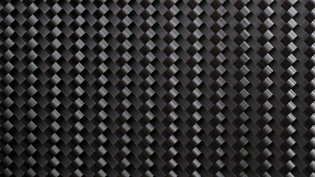 Carbon Fiber Texture Pattern &ndash; Dark Woven Industrial Surface