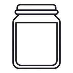 Simple outline jar icon for design projects