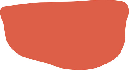 Flat Red Organic Bowl Form