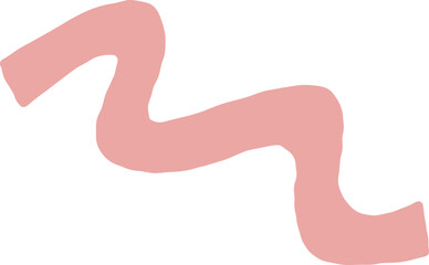 Naklejka premium Freeform Pink Zigzag Curve Shape