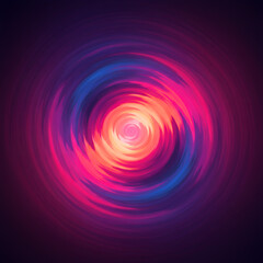 Fototapeta premium A vibrant abstract swirl of glowing pink, blue, and orange light radiating from a bright central core.