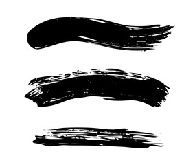 Vector black paint on white background