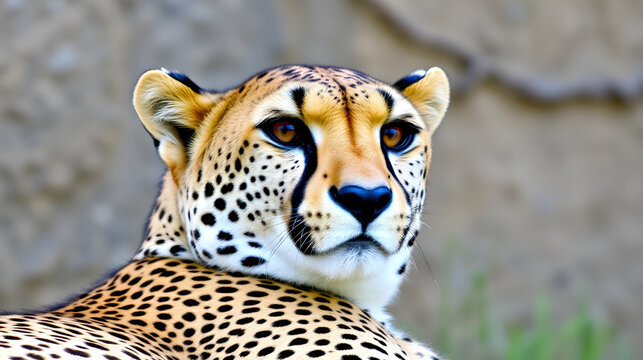 Male cheetah - Powered by Adobe