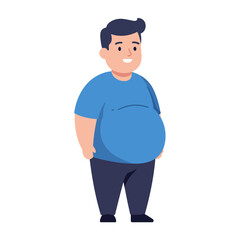 Male body fat level illustration, moderate body fat percentage visual for health education