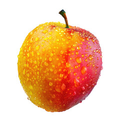 Close-up of a vibrant, wet apple