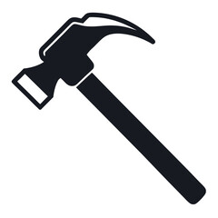 Simple hammer icon for construction and repair services