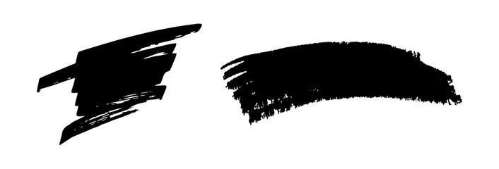 Paint grunge backgrounds, brushstrokes on black colour.