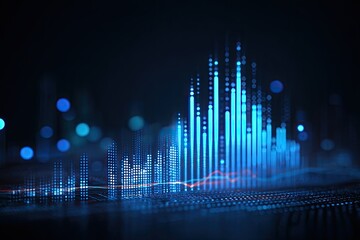 Abstract data visualization, showing a trendline