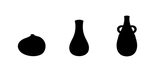 Set of Vase Modern silhouette illustration for design