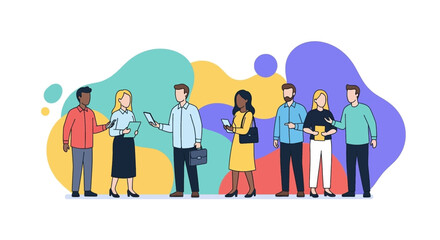 Diverse business team collaborating, ideal for presentations or website banners.