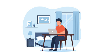 Person working from home on laptop, ideal for remote work, work from home, and productivity articles.