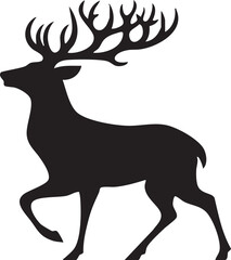 Reindeer Silhouette Isolated 