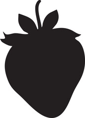 Strawberry Silhouette Isolated 