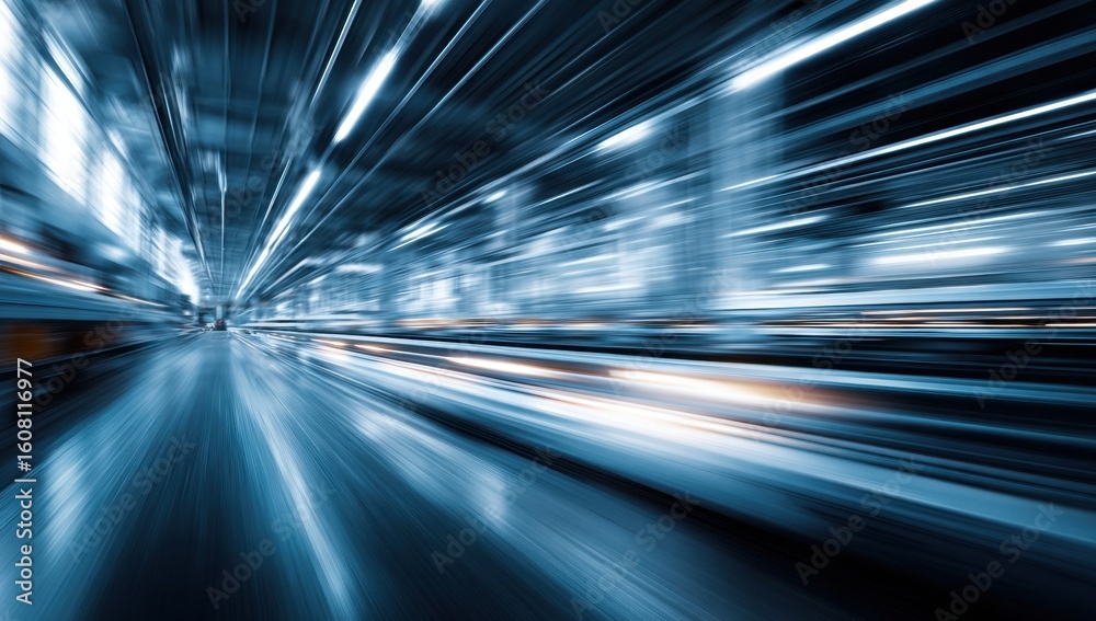 Poster abstract streaks of light and motion create a dynamic sense of speed and technological advancement i
