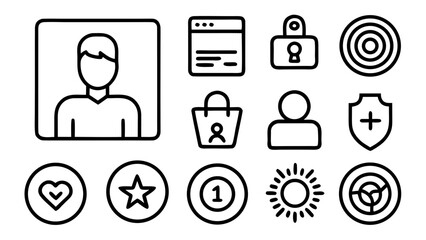 people icons set vector