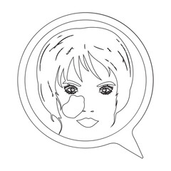 black birthmark icon