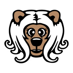 Bear Girl Long Hair Teddy Cute Beautiful Woman