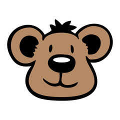 Bear Happy Smile Cute Teddy Friendly Comic Grizzly
