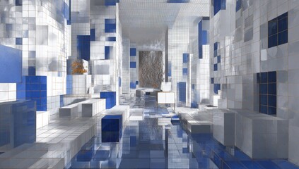 Abstract architectural interior