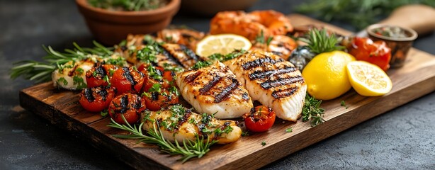 Grilled chicken breast with creamy sauce – healthy grilled chicken served with herbs and lemon, juicy grilled chicken for fitness meals and grilled chicken recipes