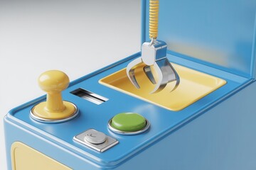 Nostalgic toy claw game machine, showcasing vintage arcade entertainment