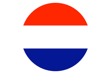 round Netherlands flag vector	