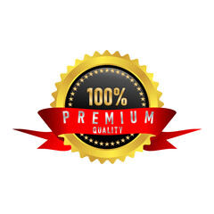 100% Premium Quality Gold Medal Badge with Red Ribbon and Best Quality Assurance