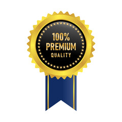 100% Premium Quality Gold Medal Badge with Red Ribbon and Best Quality Assurance