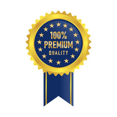 100% Premium Quality Gold Medal Badge with Red Ribbon and Best Quality Assurance