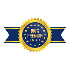100% Premium Quality Gold Medal Badge with Red Ribbon and Best Quality Assurance