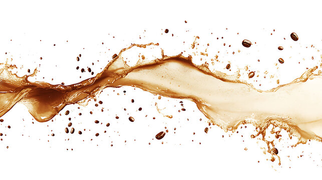 Coffee Bean Explosion A Splash of Caffeine Delight
