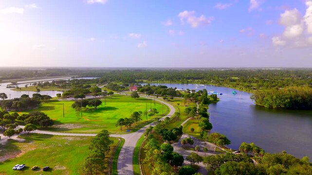 Aerial video tour Okeeheelee Park West Palm Beach FL