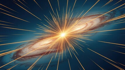 Celestial Symphony: A Burst of Cosmic Radiance Illuminating the Galaxy's Core