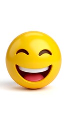 Fototapeta premium Smiling emoji, 3D render