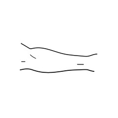 Obraz premium Simple Line Drawing of a Human Arm