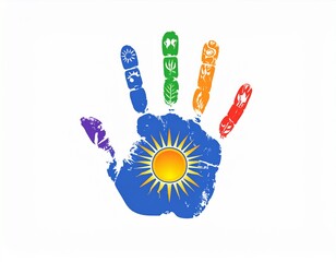 Fototapeta premium colorful hand prints