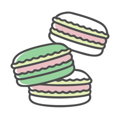 Layered confectionery dessert macaron sweet