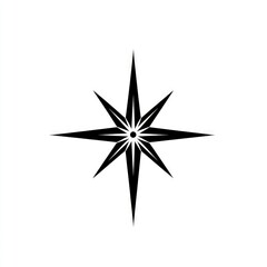 Eight-pointed star with textured core